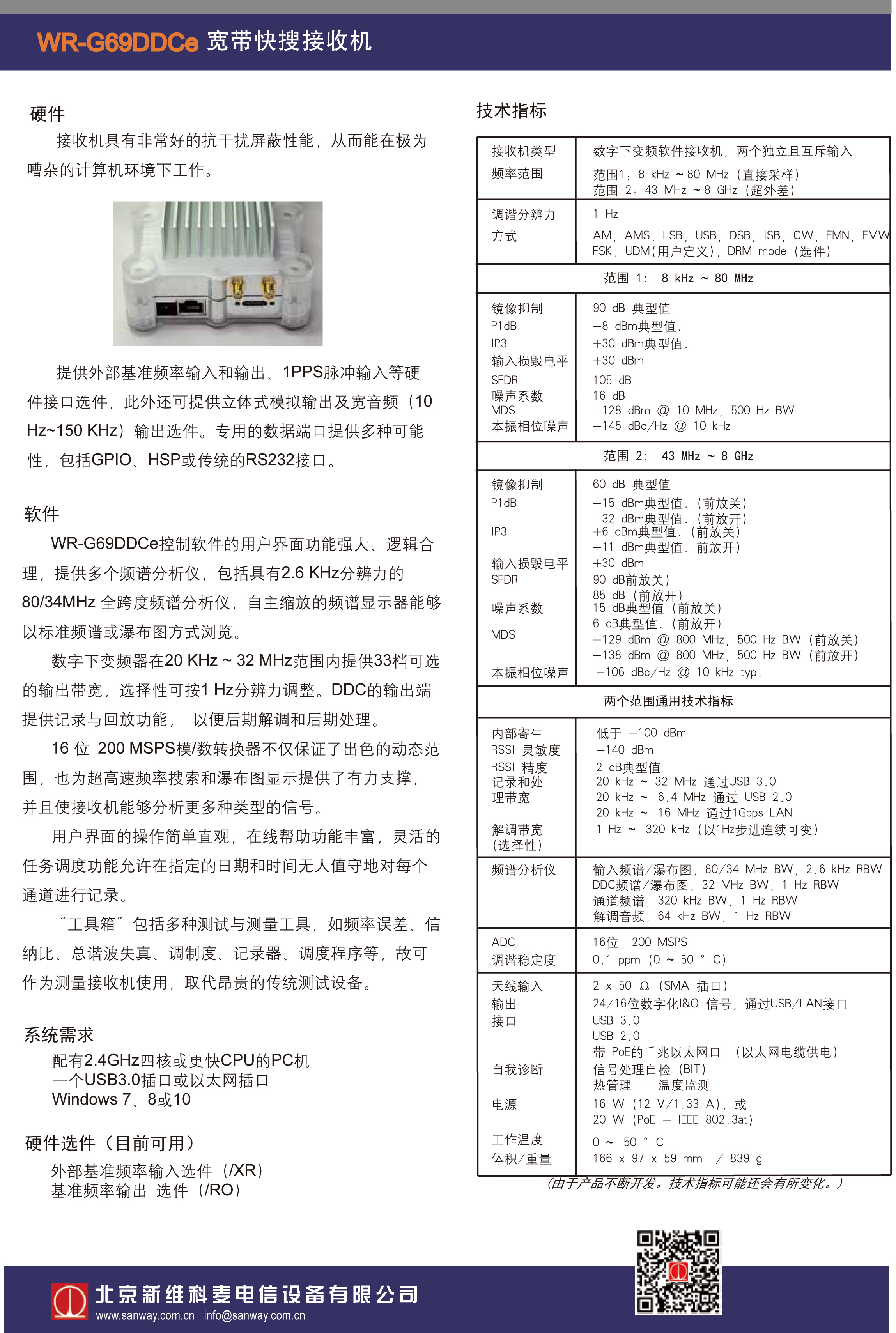 新品：寬段寬帶快搜接收機WR-G69DDCe